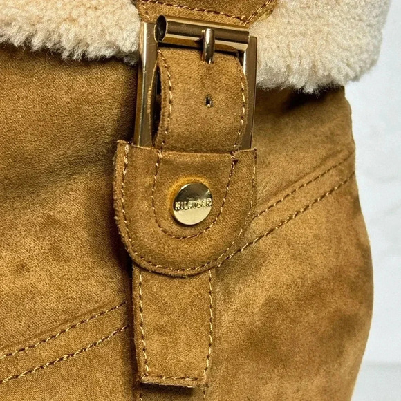 NWOB Tommy Hilfiger | Soffia2 Booties Suede Faux Fur Hidden Wedges - Picture 8 of 10